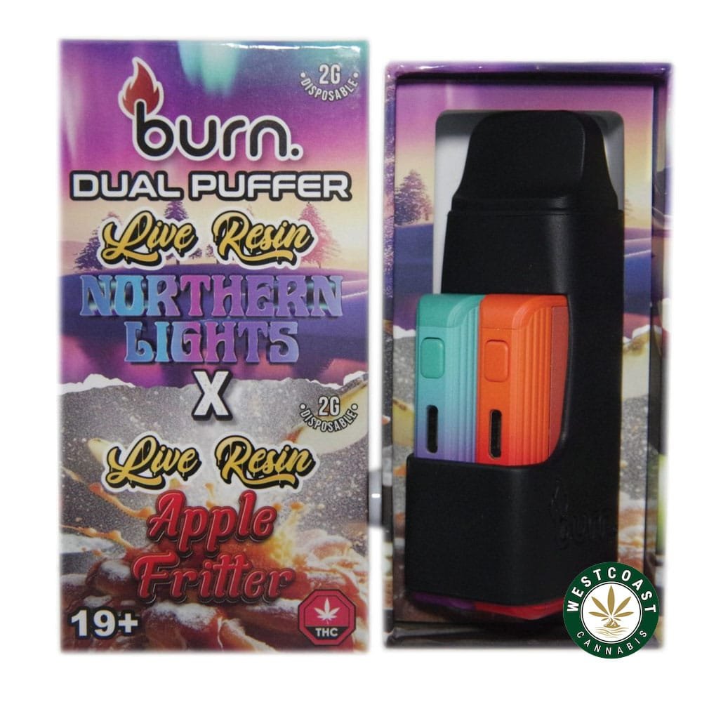 Burn Extracts – Dual 2 Gram Puffer – Live Resin Northern Lights x Live Resin Apple Fritter (2 Grams + 2 Gram)