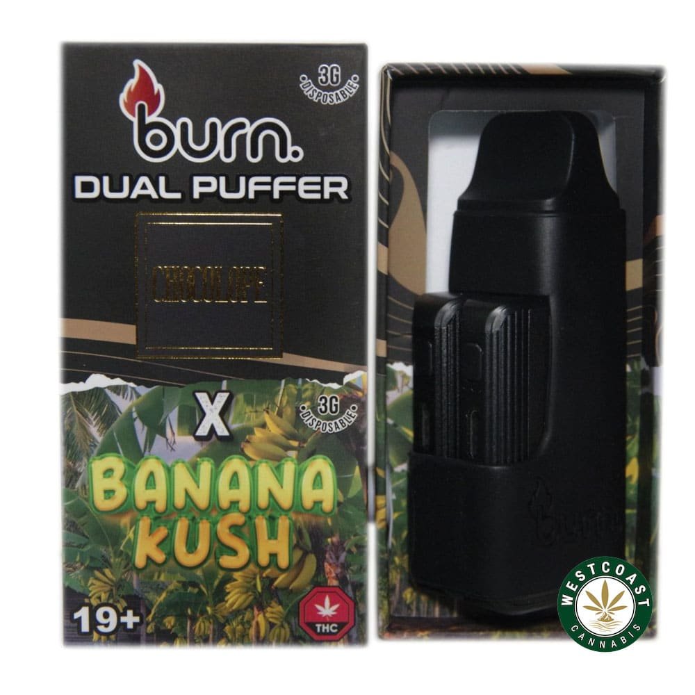 Burn Extracts – Dual 3 Gram Puffer – Chocolope x Banana Kush (3 Grams + 3 Gram)