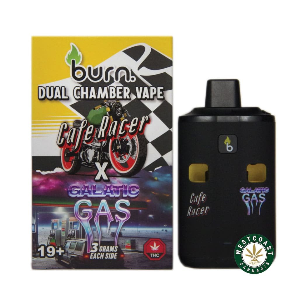 Burn Extracts – Dual Chamber Disposable Vape – Cafe Racer + Galactic Gas (3+3 Gram)