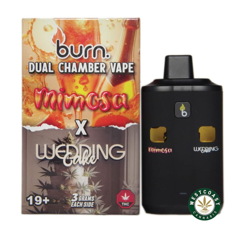 Burn Extracts – Dual Chamber Disposable Vape – Mimosa + Wedding Cake (3+3 Gram)