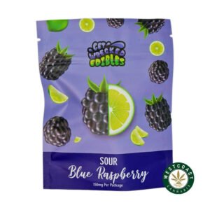 Get Wrecked Edibles – Sour Blue Raspberry 300mg THC