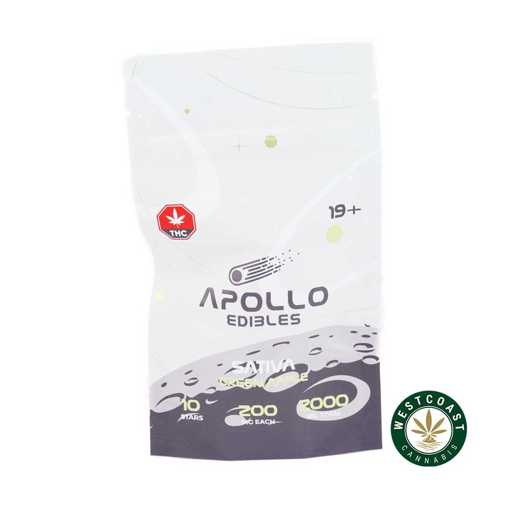 Apollo Edibles – Green Apple Shooting Stars 2000mg THC Sativa