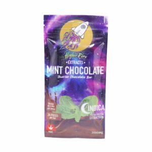 Higher Fire Extracts – Shatter Chocolate Bar – Mint 2000mg THC (Indica)