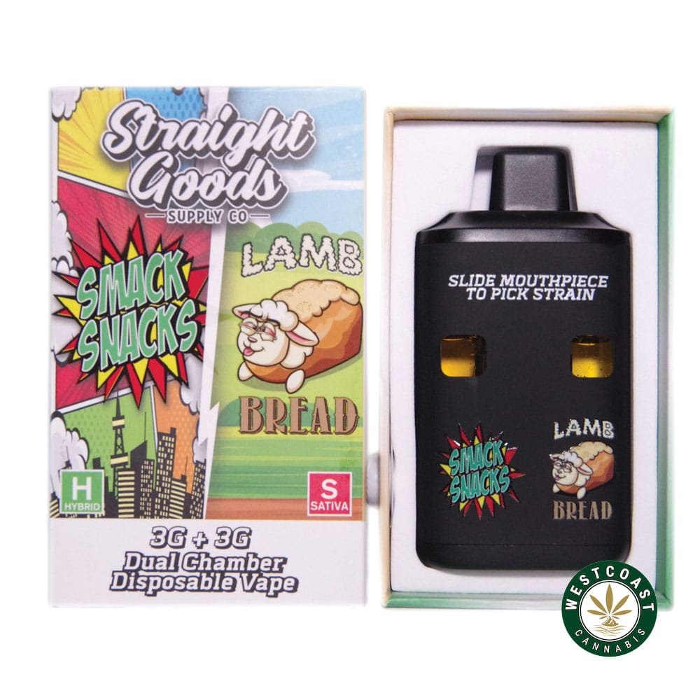 Straight Goods – Dual Chamber Vape – Smack Snacks + Lamb Bread (3 Grams + 3 Grams)
