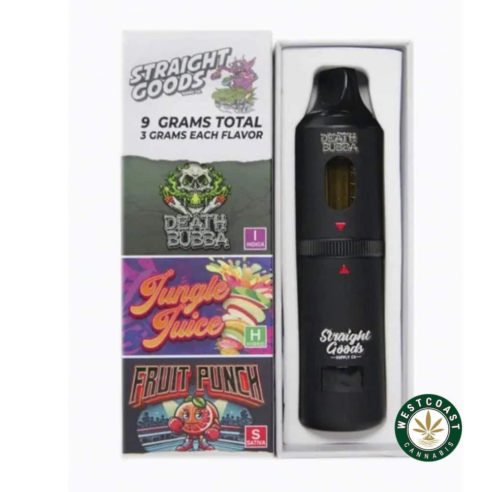 Straight Goods – Triple Chamber Vape – Death Bubba + Jungle Juice + Fruit Punch (3 Grams + 3 Grams + 3 Gram)