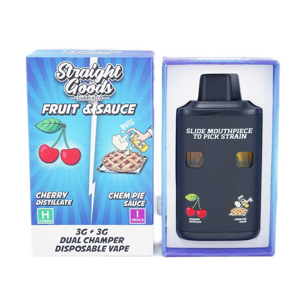 Straight Goods – Dual Chamber Vape – Cherry + Chem Pie (3 Grams + 3 Grams)