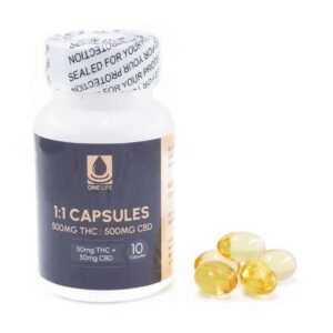 One Life Soft Gel Capsules – 1:1 (500mg CBD : 500mg THC)