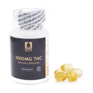 One Life Soft Gel Capsules – 1000mg THC (Sativa)