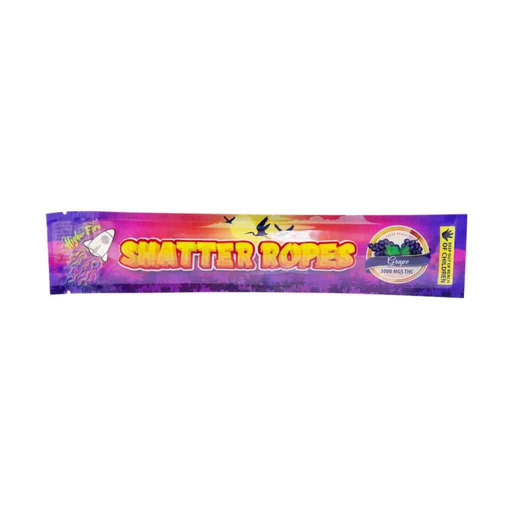 Higher Fire Extracts – Shatter Ropes – Grape 3000MG THC