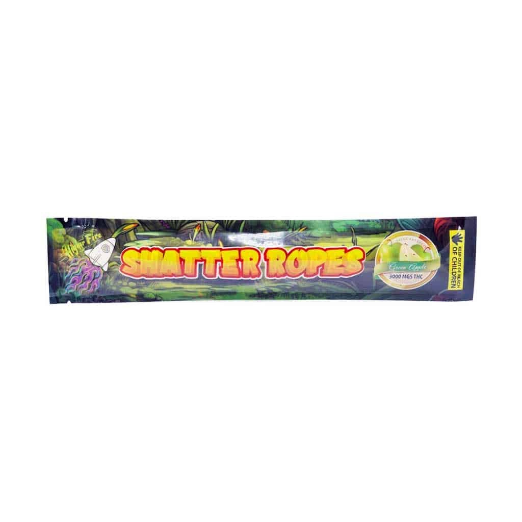 Higher Fire Extracts – Shatter Ropes – Green Apple 3000MG THC