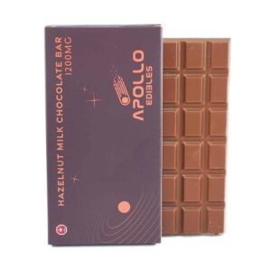 Apollo Edible Chocolates – Hazelnut Milk Chocolate Bar – 1200MG THC