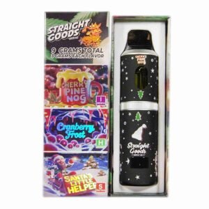 Straight Goods – Triple Chamber Vape – Christmas Series – Cherry Pine Nog + Cranberry Frost + Santa’s Little Helper (3 Grams + 3 Grams + 3 Gram)