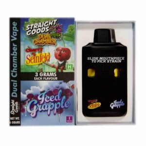 Straight Goods – Dual Chamber Vape –  Cherry Seinfeld + Iced Grapple (3 Grams + 3 Grams)