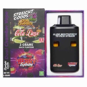Straight Goods – Dual Chamber Vape –  Cola Lime + Berry Explosion (3 Grams + 3 Grams)